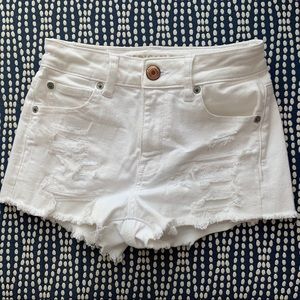 American Eagle White Super Stretch X Jean Shorts
